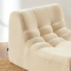Janis - Modular Single-Seat Armchair - Velvet - Beige