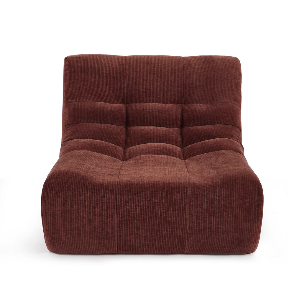 Janis - Modular 1-Seater Armchair - Velvet - Burgundy