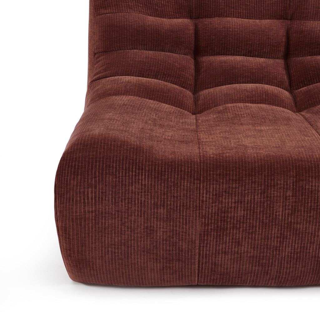 Janis - Modular 1-Seater Armchair - Velvet - Burgundy