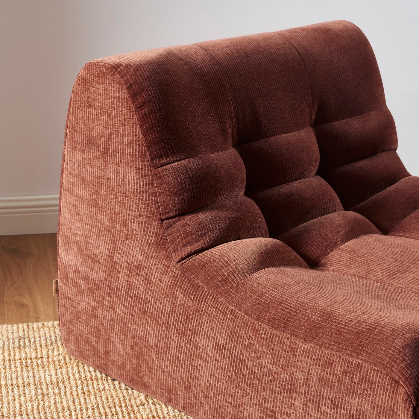 Janis - Modular 1-Seater Armchair - Velvet - Burgundy