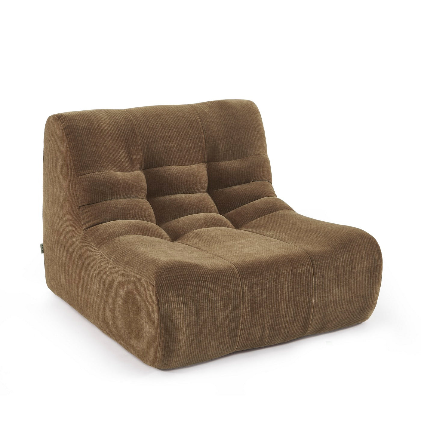 Janis - Modular Single-Seat Armchair - Velvet - Brown