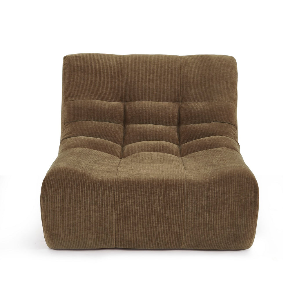 Janis - Modular Single-Seat Armchair - Velvet - Brown