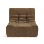 Janis - Modular Single-Seat Armchair - Velvet - Brown