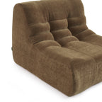 Janis - Modular Single-Seat Armchair - Velvet - Brown