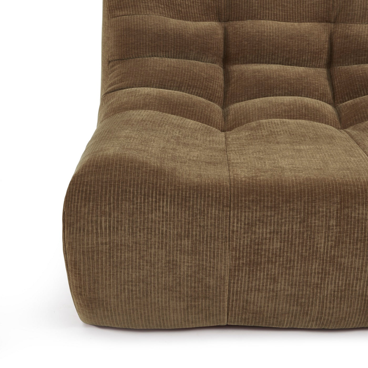Janis - Modular Single-Seat Armchair - Velvet - Brown