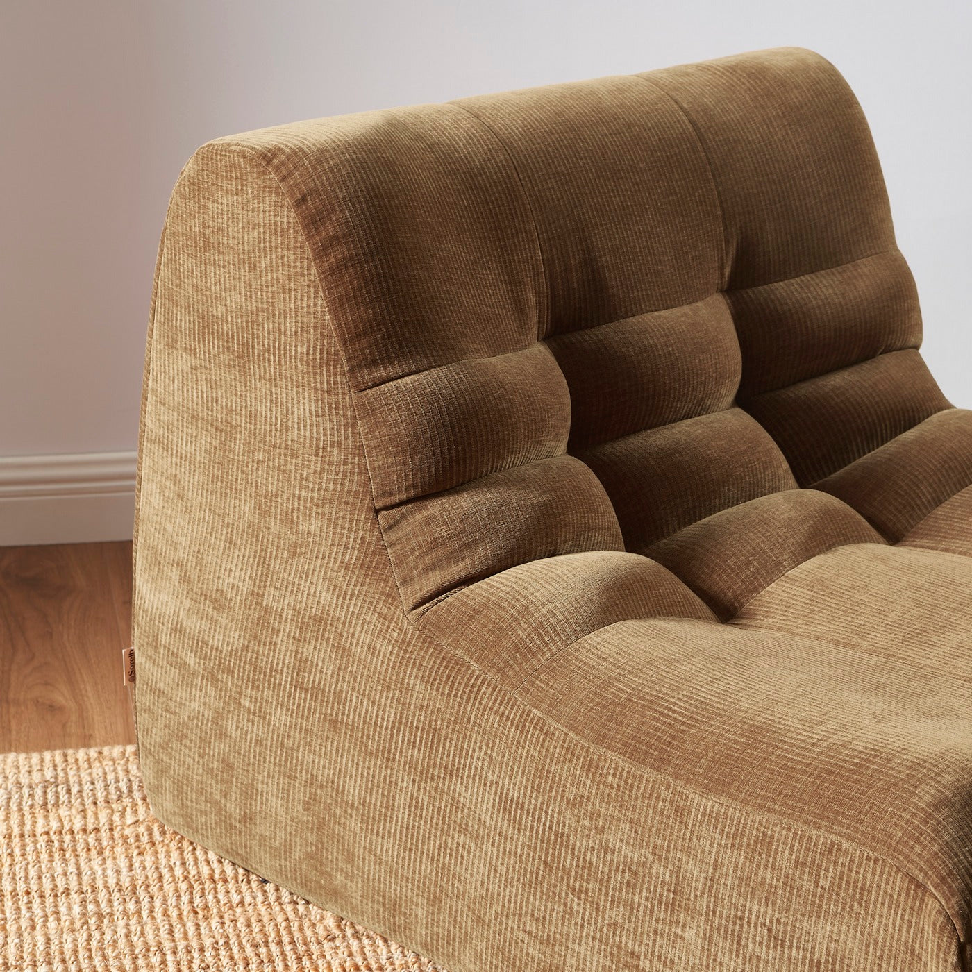 Janis - Modular Single-Seat Armchair - Velvet - Brown