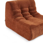 Janis - Modular 1-Seat Armchair - Velvet - Terracotta