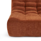 Janis - Modular 1-Seat Armchair - Velvet - Terracotta