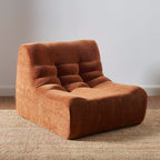 Janis - Modular 1-Seat Armchair - Velvet - Terracotta