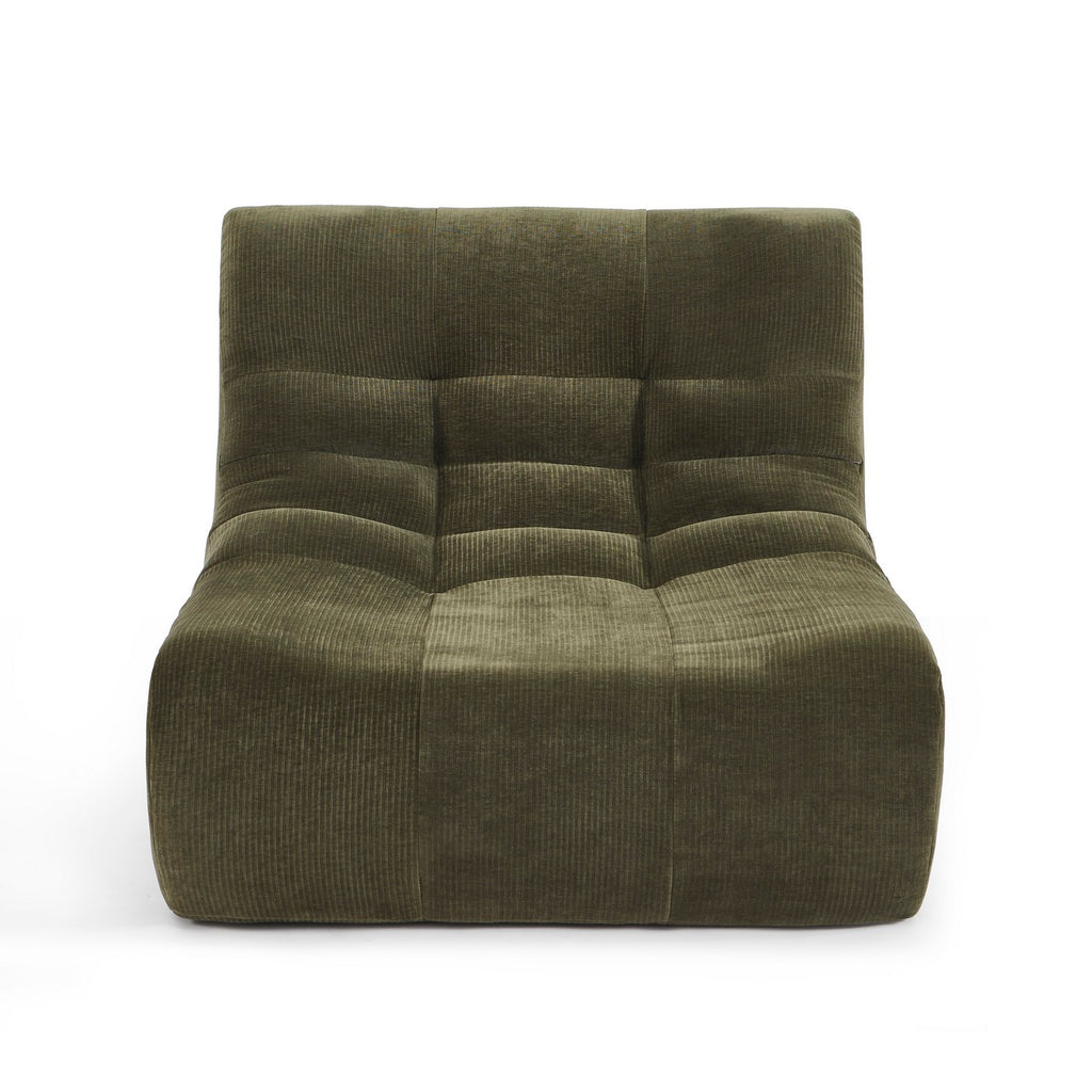 Janis - Sillón Modular 1 Plaza - Terciopelo - Verde