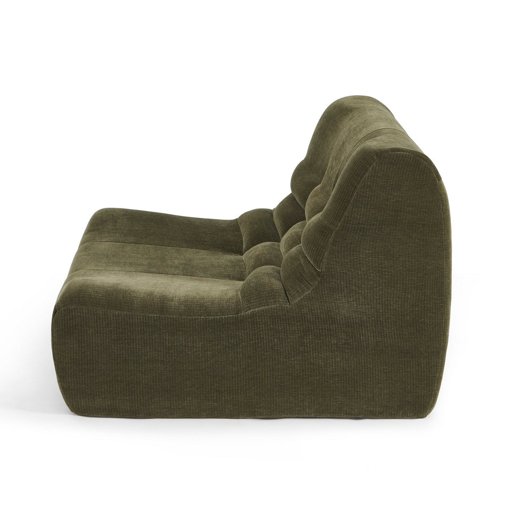 Janis - Sillón Modular 1 Plaza - Terciopelo - Verde