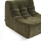 Janis - Sillón Modular 1 Plaza - Terciopelo - Verde