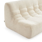 Janis - Banqueta Modular 2 Plazas - Tejido Chenilla - Crudo