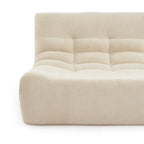 Janis - Banqueta Modular 2 Plazas - Tejido Chenilla - Crudo