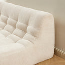 Banquette Janis Modulable Deux Places - Tissu Chenille Écru