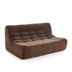 Janis - Modular Bench Seat 2 Seater - Chenille Fabric - Brown