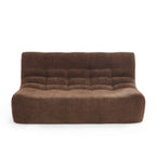 Janis - Modular Bench Seat 2 Seater - Chenille Fabric - Brown