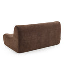 Banquette Janis Modulable Deux Places - Tissu Chenille Marron