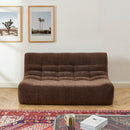 Banquette Janis Modulable Deux Places - Tissu Chenille Marron