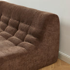 Janis - Modular Bench Seat 2 Seater - Chenille Fabric - Brown