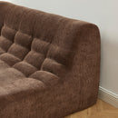 Banquette Janis Modulable Deux Places - Tissu Chenille Marron