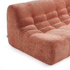 Janis - Modular 2-Seat Bench - Chenille Fabric - Terracotta