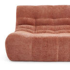 Janis - Modular 2-Seat Bench - Chenille Fabric - Terracotta