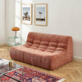 Janis - Modular 2-Seat Bench - Chenille Fabric - Terracotta