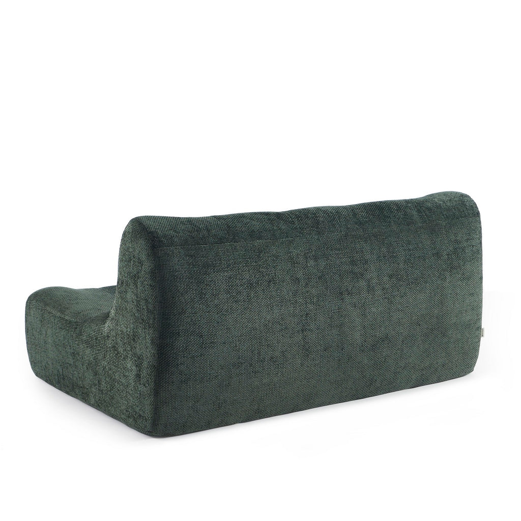 Janis - Banqueta Modular 2 Plazas - Tejido Chenilla - Verde