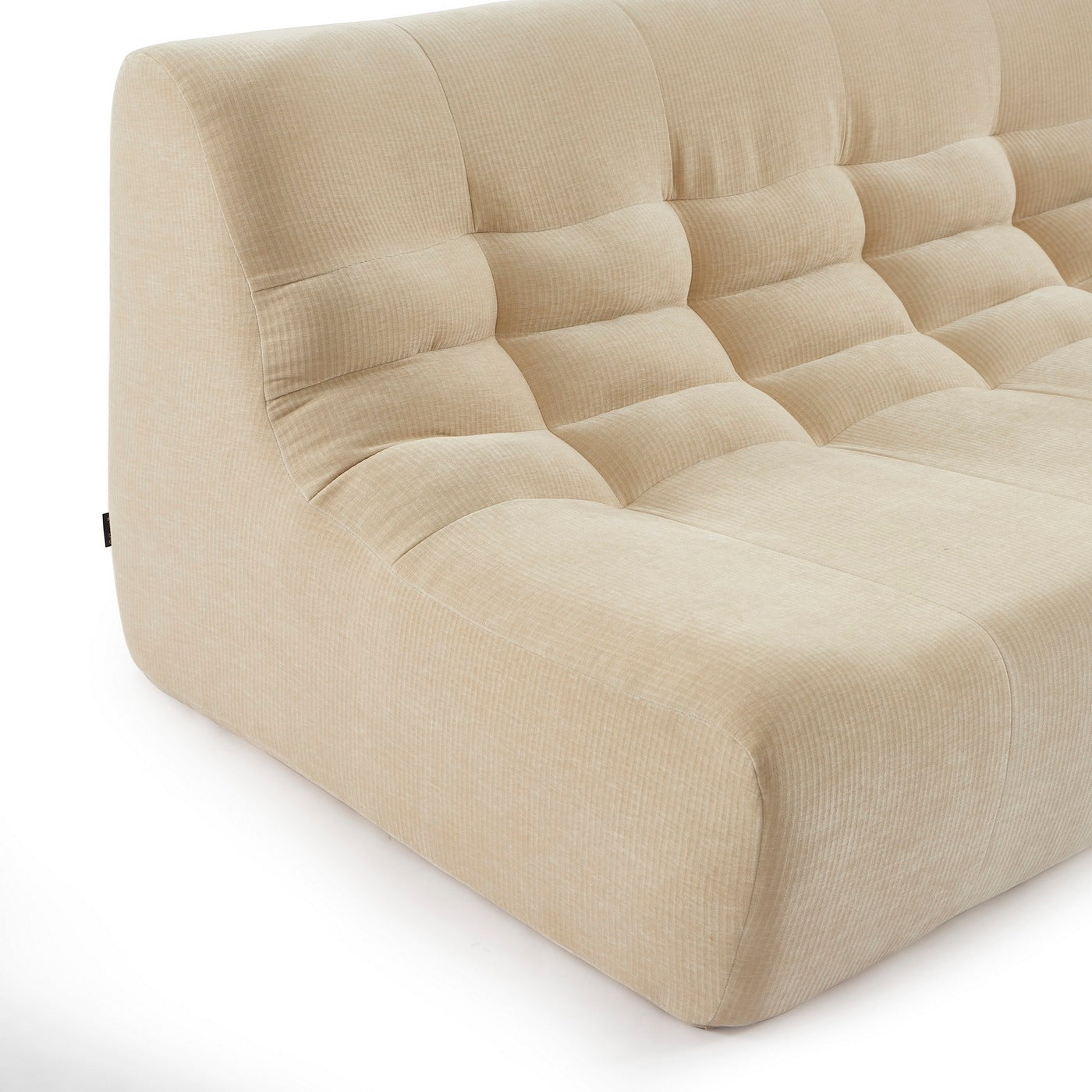 Janis - Banco Modular 2 Plazas - Terciopelo - Beige