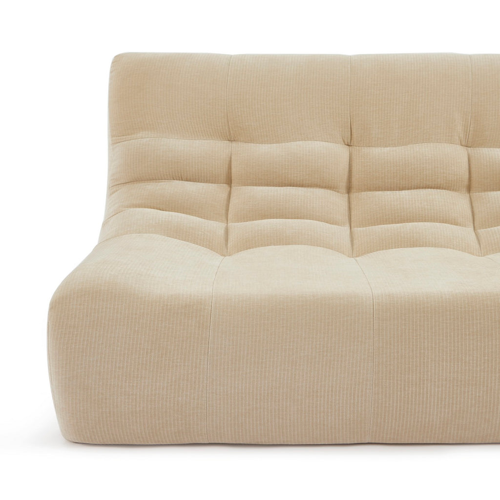 Janis - Banco Modular 2 Plazas - Terciopelo - Beige