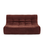 Janis - Modular 2-Seater Bench Seat - Velvet - Bordeaux