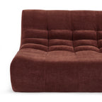 Janis - Modular 2-Seater Bench Seat - Velvet - Bordeaux