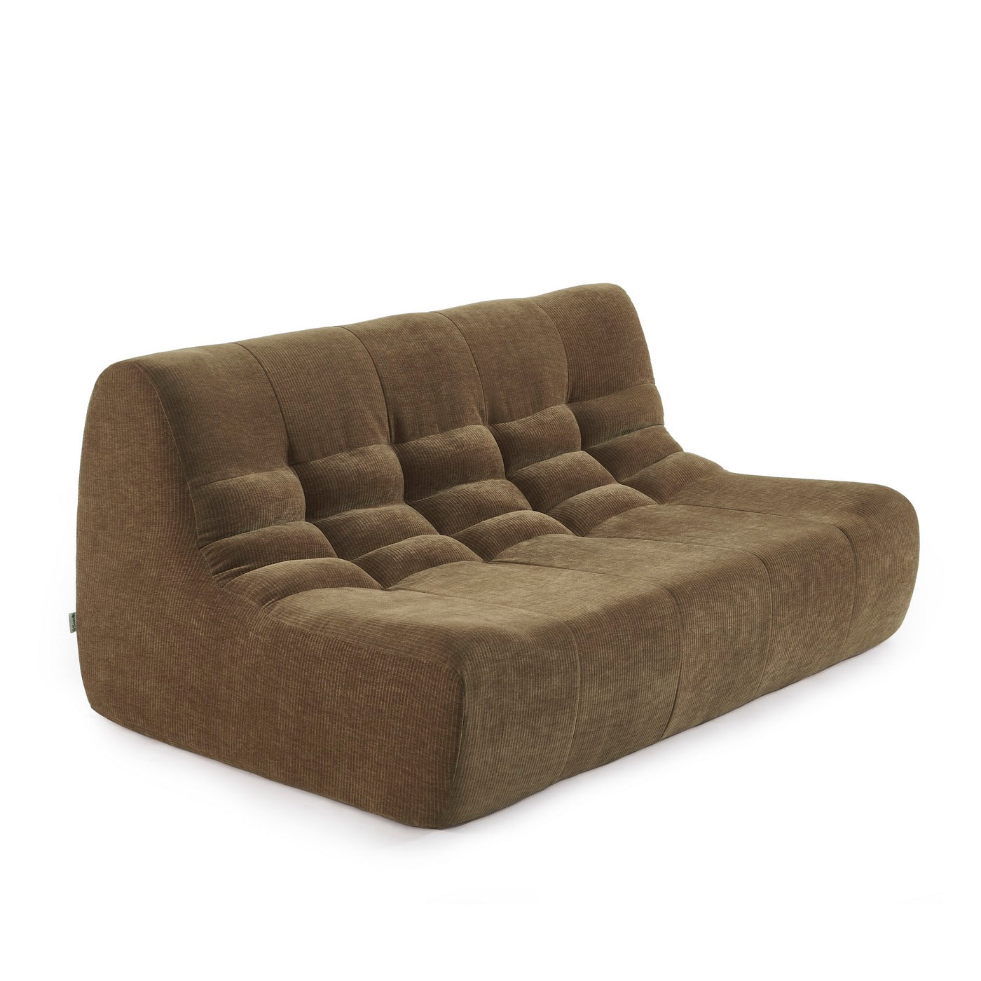 Janis - Modular 2-Seater Bench Seat - Velvet - Brown
