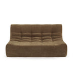 Janis - Modular 2-Seater Bench Seat - Velvet - Brown