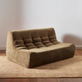 Janis - Modular 2-Seater Bench Seat - Velvet - Brown