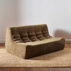 Janis - Modular 2-Seater Bench Seat - Velvet - Brown