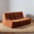 Janis - Modular 2-Seater Bench Seat - Velvet - Terracotta