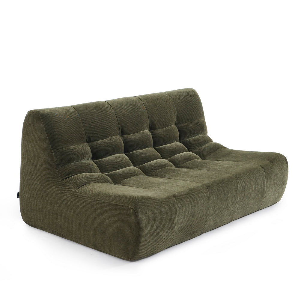 Janis - Modular 2-Seater Bench - Velvet - Green