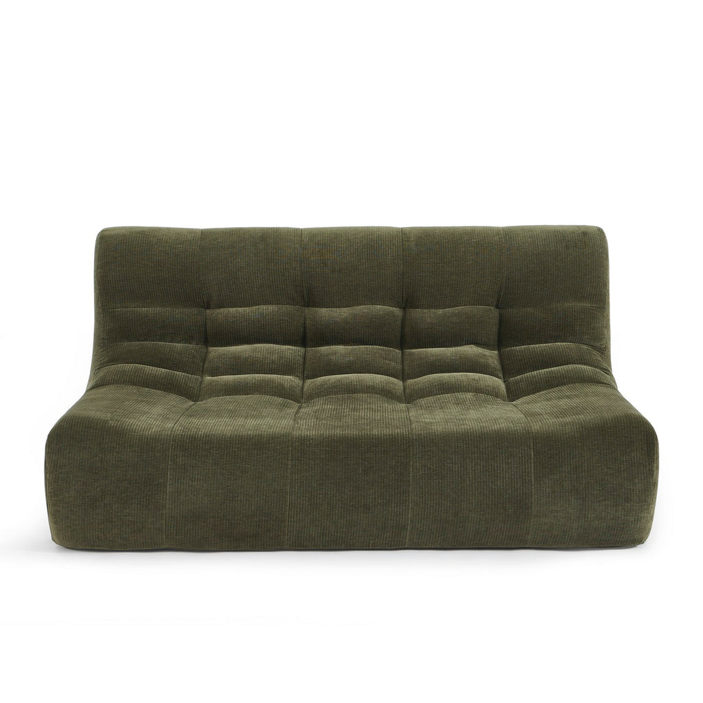Janis - Modular 2-Seater Bench - Velvet - Green