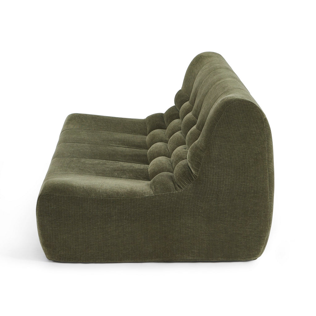 Janis - Modular 2-Seater Bench - Velvet - Green