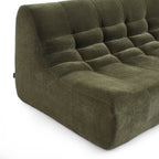 Janis - Modular 2-Seater Bench - Velvet - Green