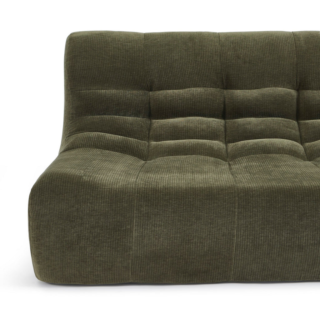 Janis - Modular 2-Seater Bench - Velvet - Green