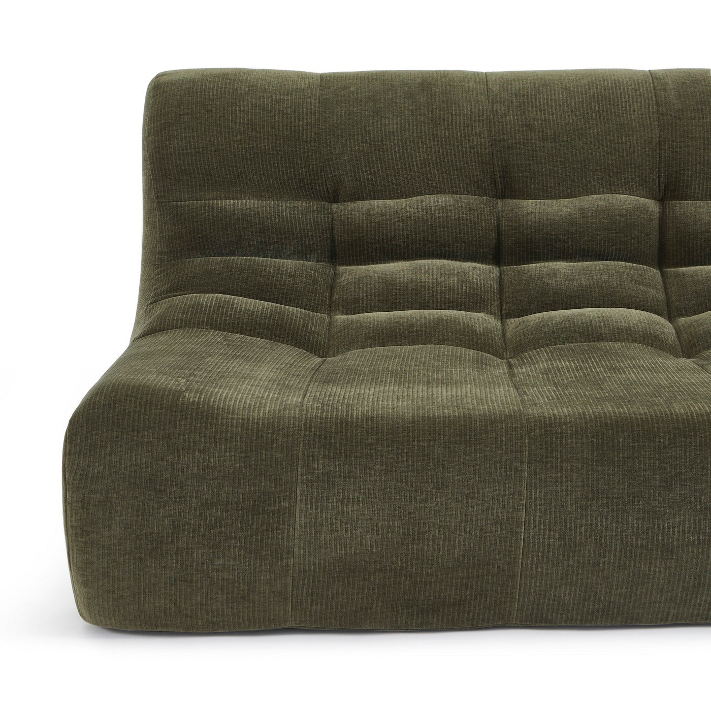 Janis - Modular 2-Seater Bench - Velvet - Green