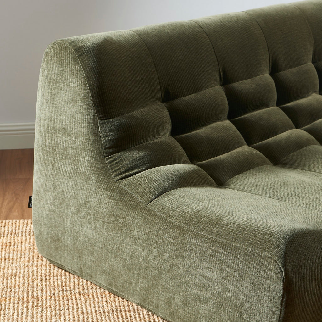 Janis - Modular 2-Seater Bench - Velvet - Green