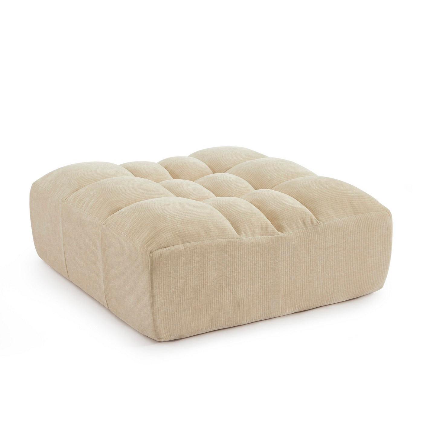 Janis - Puf - Terciopelo - Beige