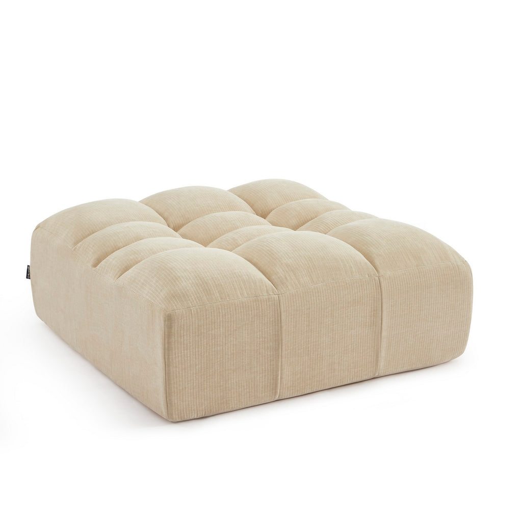 Janis - Puf - Terciopelo - Beige