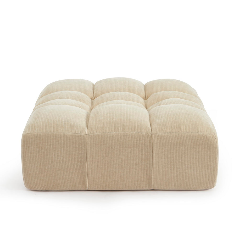 Janis - Puf - Terciopelo - Beige