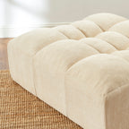 Janis - Puf - Terciopelo - Beige