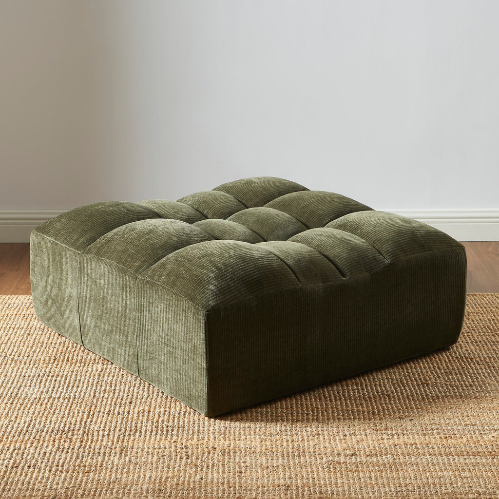 Janis - Puf - Terciopelo - Verde